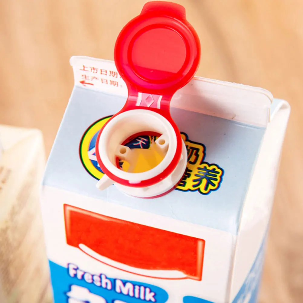 

8Pcs Silicone Drink Pourer for Milk Spout Diverter with Cover Freshness Keeper Beverage Dispenser Home Kitchen Gadgets