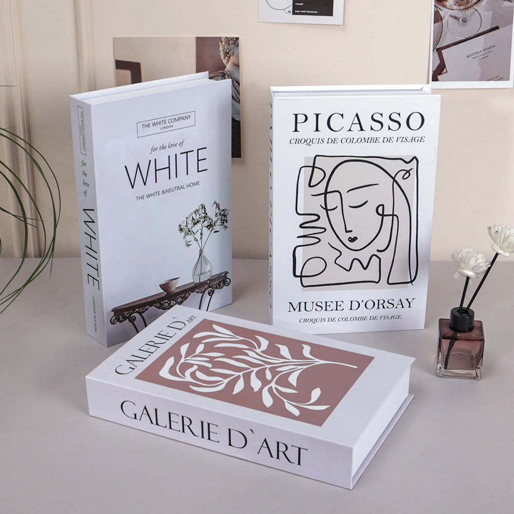 Luxus gefälschte Bücher ästhetische Couchtisch Bücher Fernbedienung Aufbewahrungsbox Wohnzimmer Ornament gefälschte Bücher für Dekorationen – Detail 4