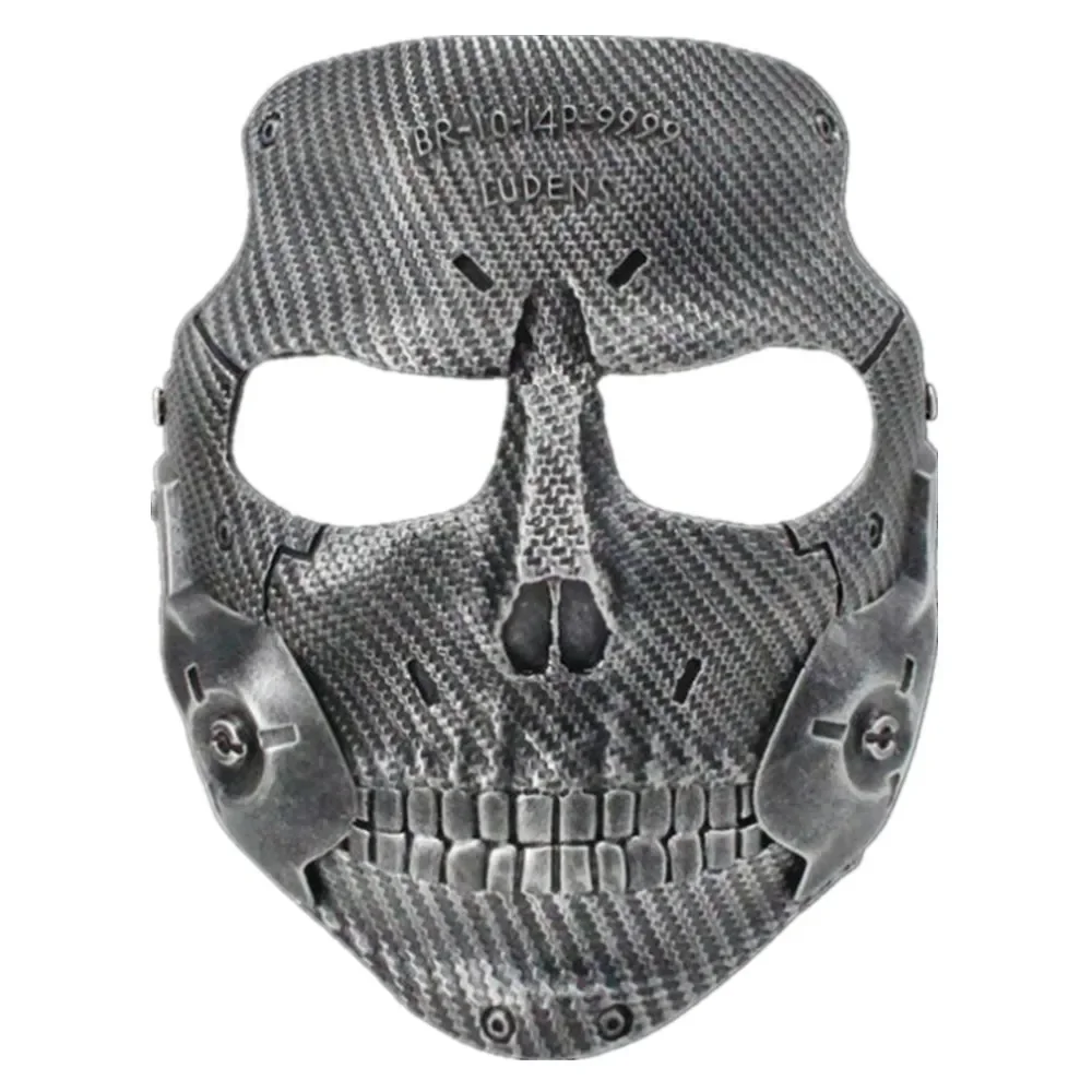 Silvery Death Stranding Skull Mask Game Character Props Halloween Masks Resin Death Stranding Cosplay Mask Skull Face Masque Toy
