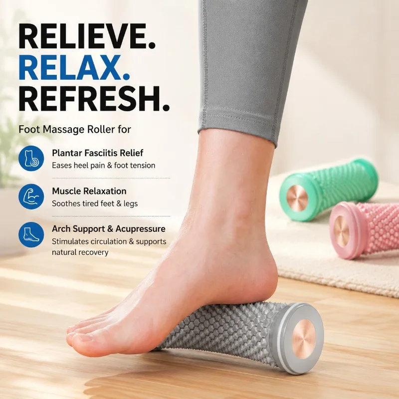 

Plantar Fascia Roller Muscle Relief Wheel Leg Massage Roller Foot Arch Trainer Body Fitness Tool Relieve Tendon Soreness Deep
