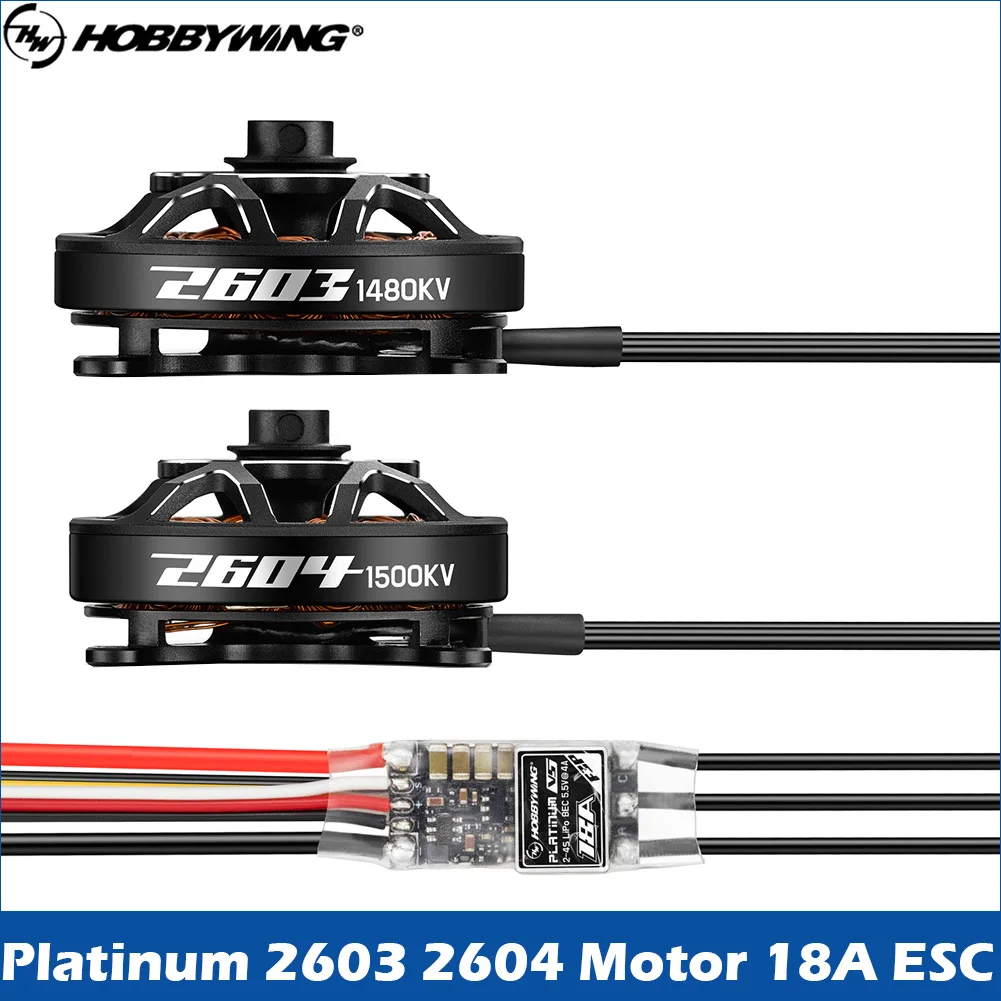 

Бесщеточный двигатель Hobbywing Platinum 2603SL 1480KV/1800KV 2604SL 1500KV/1900KV, подходящий для электрических самолетов F3P с фиксированным крылом.