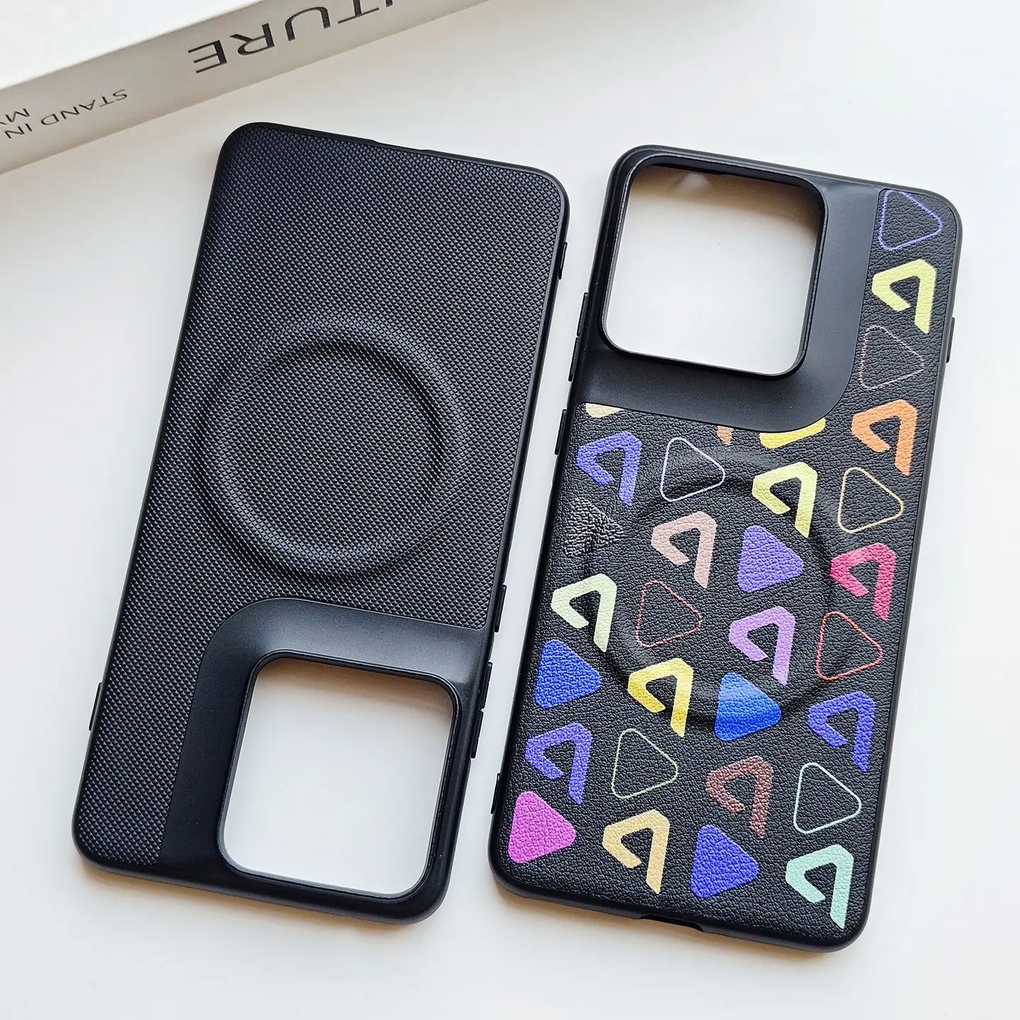 Funda de cuero PU magnética con estampado elegante para Motorola Signature MOTO X70 Air Pro, Funda de cuero agradable al tacto para Motorola Edge70