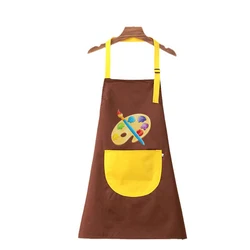 Children Painting Drawing Apron Baby Bib Craft Coat with Pocket Kids Art Smock Children Painting Aprons Sleeveless