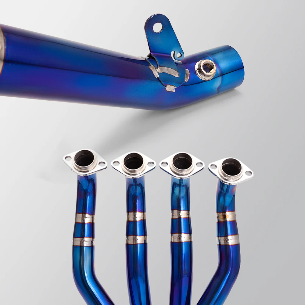 

Подходит для zx6r 636 Ninja zx6r ZX-6R 2009-2019, передняя соединительная труба из титанового сплава, полная выхлопная система, глушитель 51 мм ZX6R