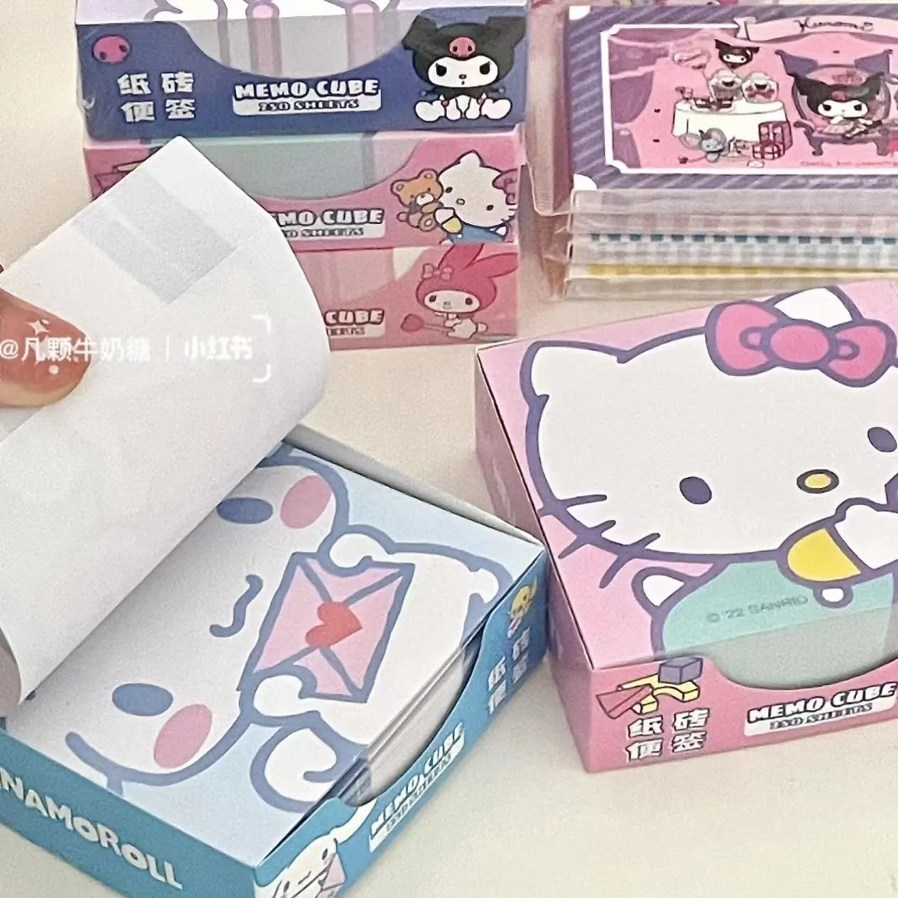 Cartoon Ins Anime Sanrio Sticky Note Kuromi Stickers Cute Hello Kitty Note Paper Cinnamoroll Decorative Paper Student Gifts