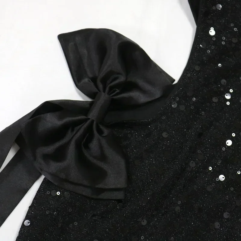 GUWU مطرزة مثير الجانب قطع الخصر القوس حفلة سهرة المرأة ملهى ليلي الشريط فستان رسمي قصير مناسبة خاصة فستان العشاء