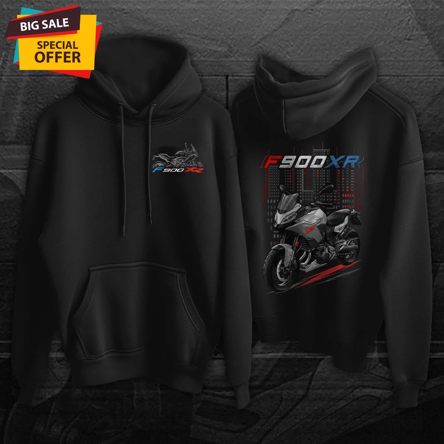 

2020-2024 Models German F900XR Motorcycle Pullover Hoodie 100% Cotton Comfortable Casual Mens Sweatshirts Rider Streetwear