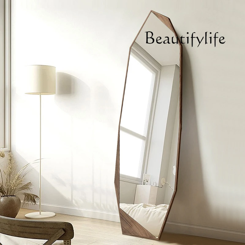 Full-length mirror Wall-mounted floor-to-ceiling mirror American retro special-shaped medium and antique full-body mirror