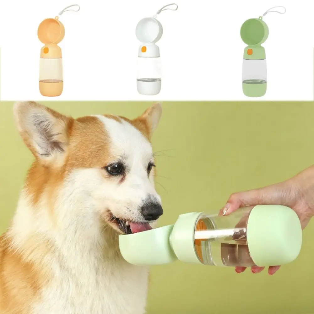 

White/Orange/Green Dog Water and Food Cup Removable Plastic Dog Out Water Cup with Hanging Rope Dog Feeder Travel