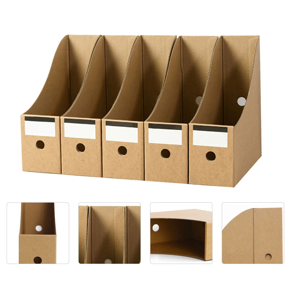

1 Set File Document Storage Rack Desktop Bookshelf Office Files Books Holder Organizer Stand Space Saving Modern Design