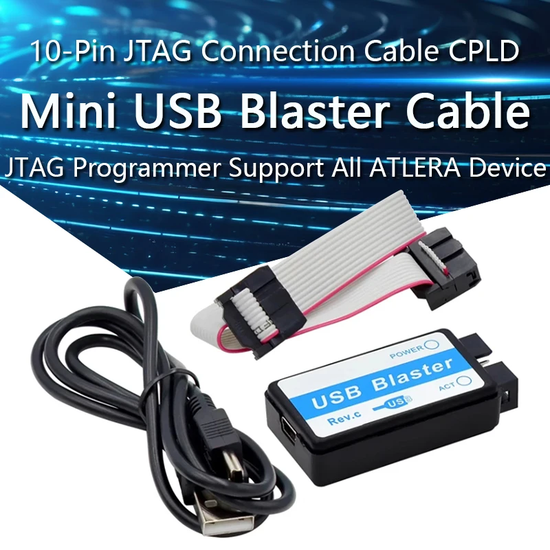 

USB Blaster Mini USB Cable 10-Pin JTAG Connection Cable for CPLD FPGA NIOS JTAG Programmer Support All For ATLERA Device