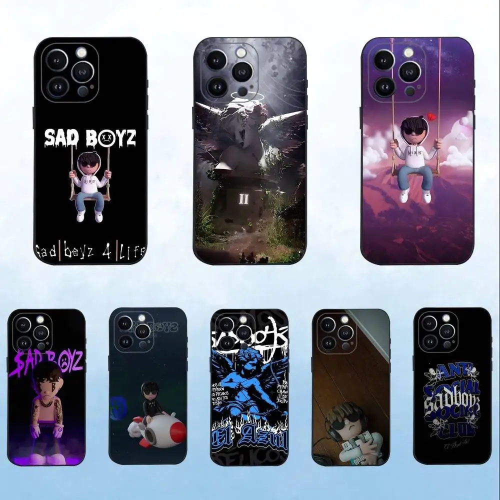 

J-Junior H Sad Boyz Phone Case For iPhone 16,15,14,13,12,11 Plus,Pro Max,XS,X,XR,SE,Mini,8,7,Soft Silicone Black Cover