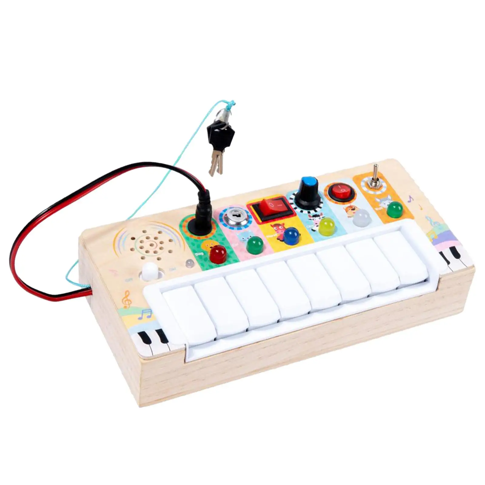 Drukke Board Diy Accessoires Switch Piano Peuters Leren Cognitief Voor Meisjes