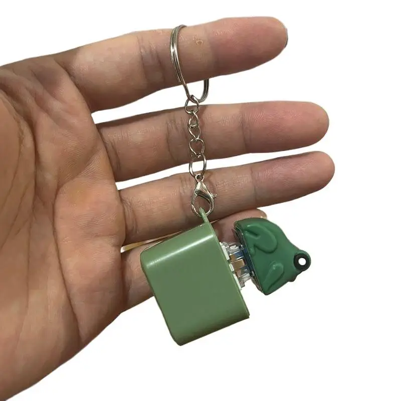 مضحك كراكينج الضفدع بطة المفاتيح لوحة المفاتيح القابلة لإعادة الشحن تململ الفرس الصوت كيرينغ مع ضوء LED لتخفيف التوتر #6