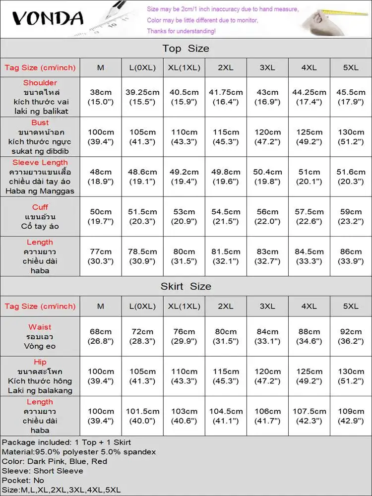 VONDA 2024 Women Sets 2Pcs Irregular 3/4 Flare Sleeve Vintage Ethnic Style Floral Printed Blouse And A Line Long Skirt Set Suits image 6