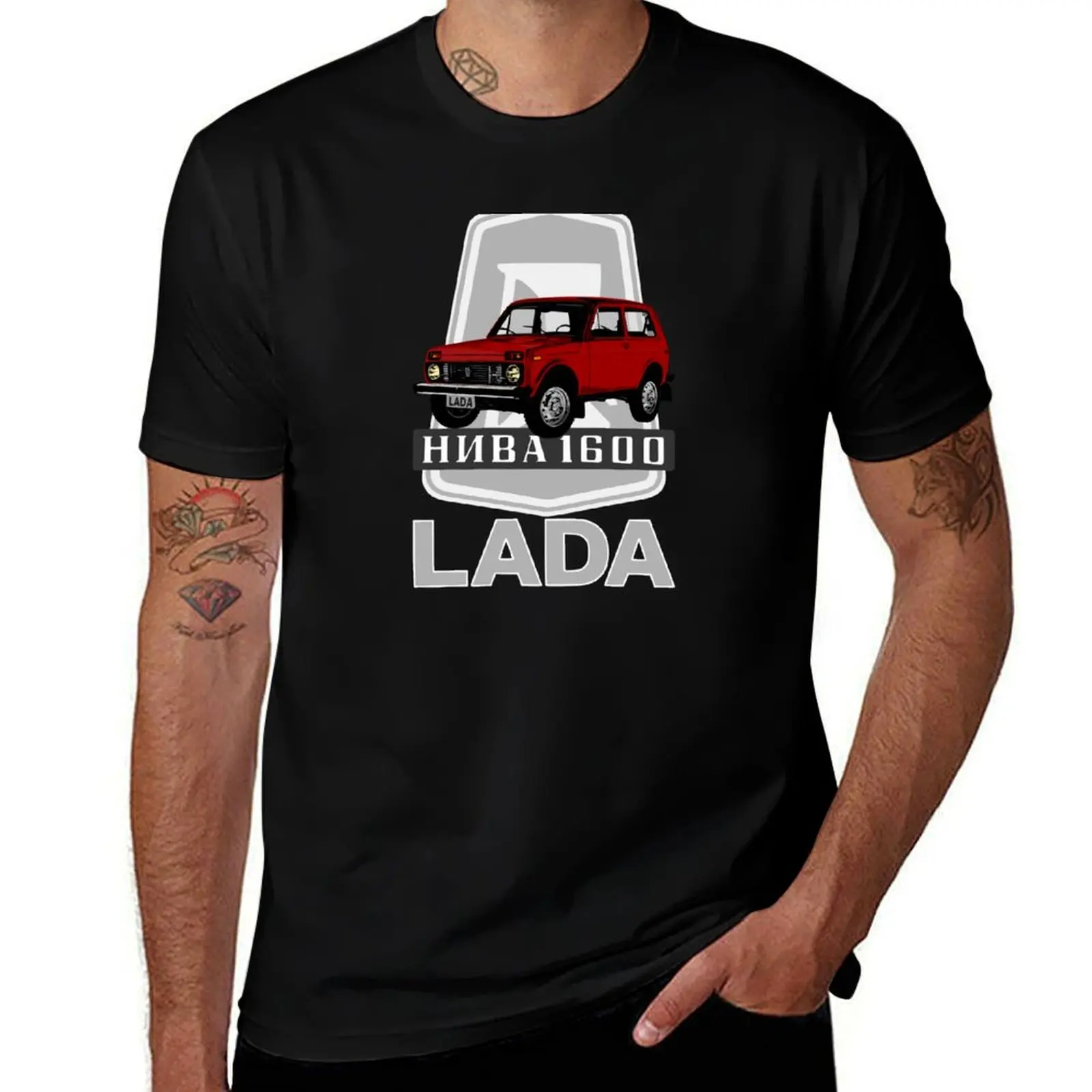 

Logo personalised Lada essential 1600 black) shirt man Niva T-Shirt (red t on t T-Shirt t summer shirt shirt