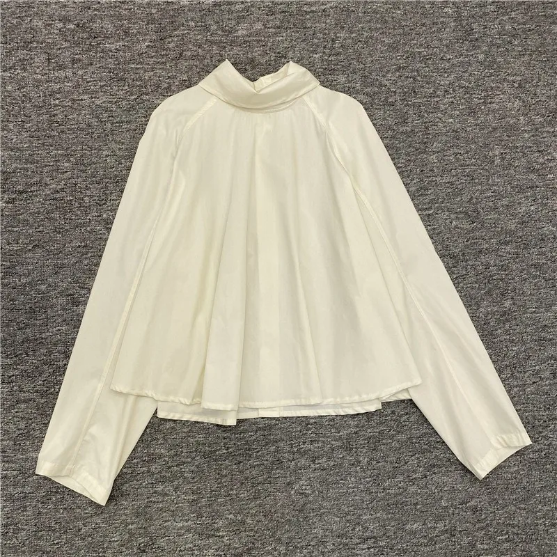 Dave&Di Fashion Blouse Women For Spring 2024 Elegant  Long Sleeve Shirt Minimalism Ladies Tops