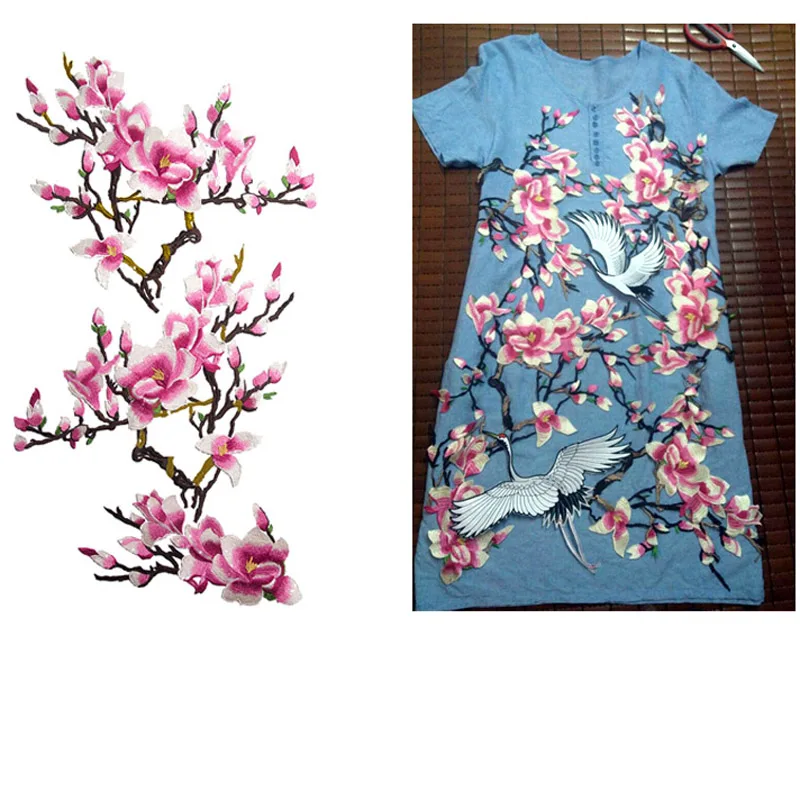 3Pcs/Set Plum Blossom Flower Applique Clothing Embroidery Patches Sew on Repair Accessories