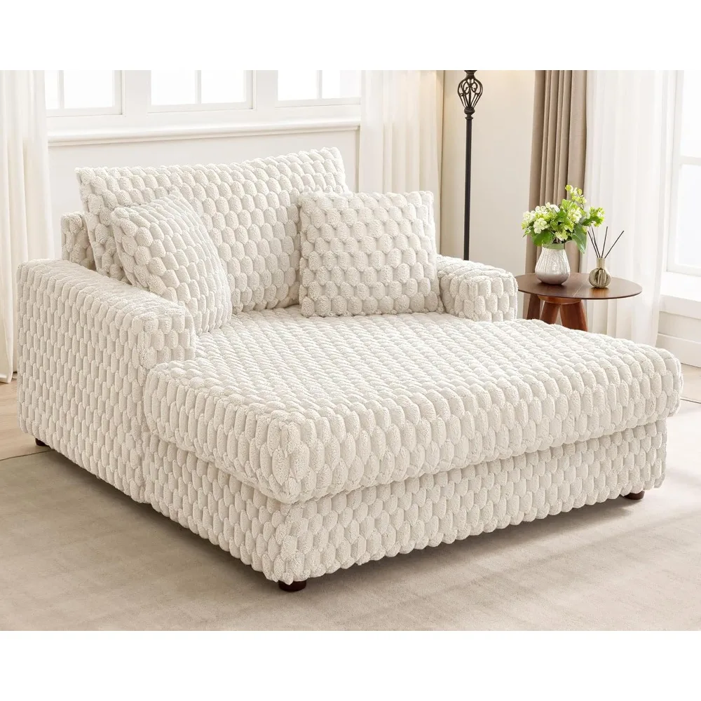 

53 inch oversized plush comfortable sofa, sofa bed with armrests and pillows, lounge chair, large modern sleeper sofas