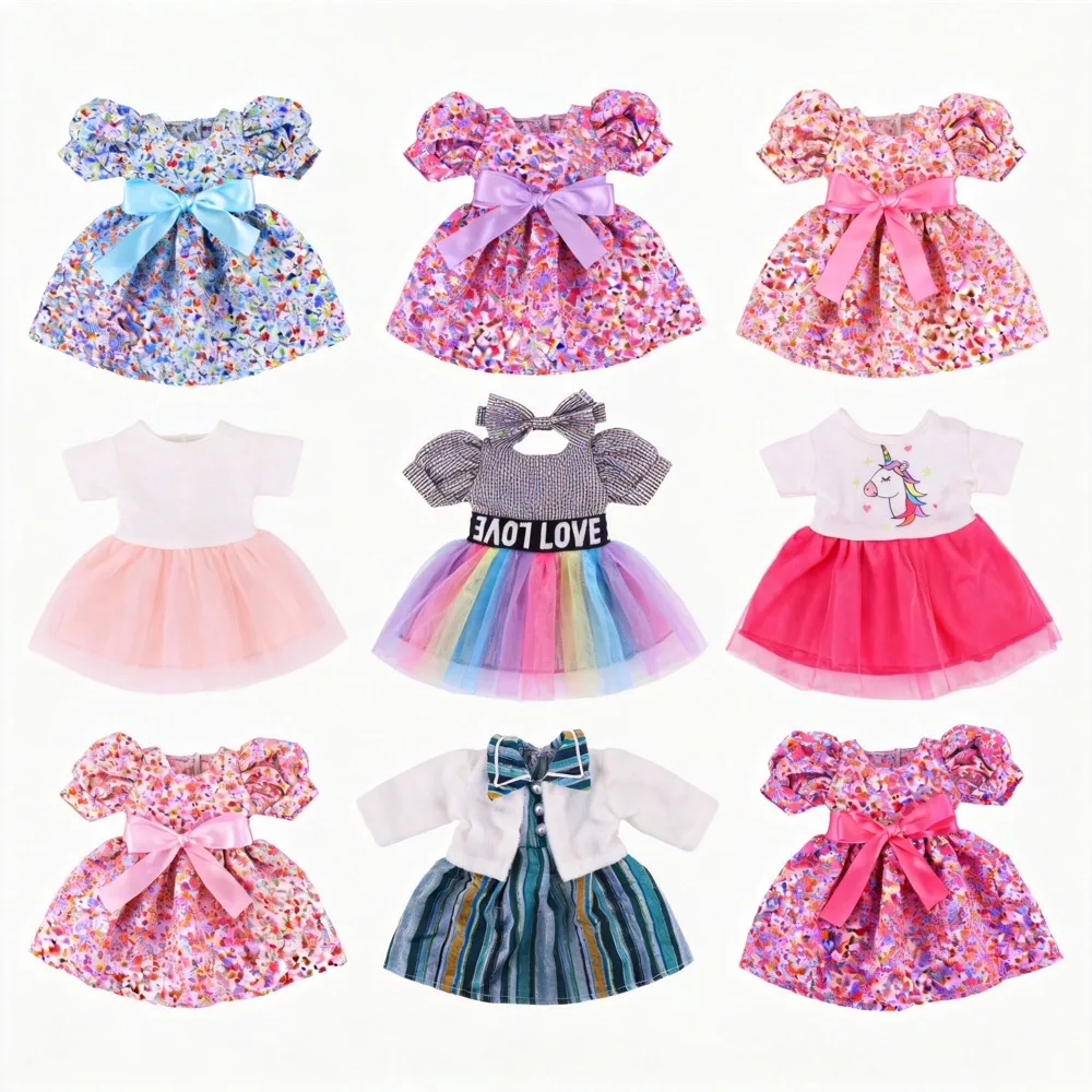Kawaii Doll Dress For 43cm Baby Doll Clothes Accessories And 18 Inch American Doll Girl\'s Toys Our Generation