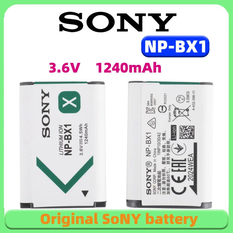 Original NP-BX1 Battery for Sony NP-BX1 NP BX1 Battery HX300 HX400 HX50 HX60 GWP88 AS15 WX350 DSC RX1 RX100