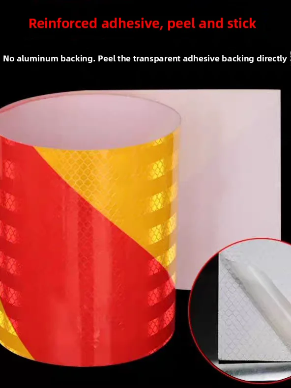 Aluminum Reflective Plate Truck Special Diagonal Reflection Warning Sticker Vehicle Yearly Inspection Dedicated Anti-Collision