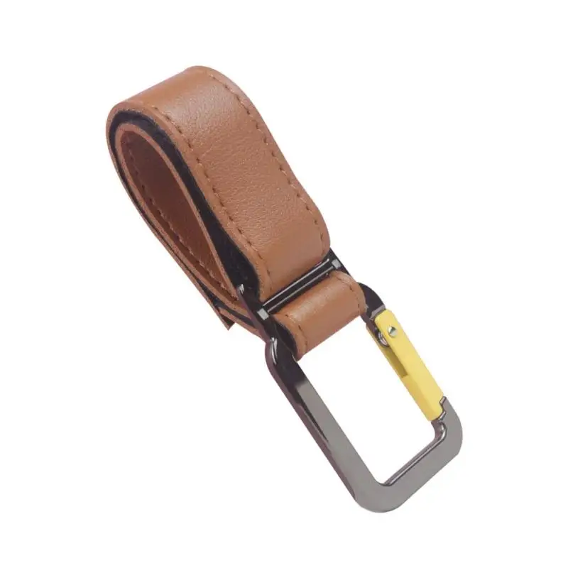 خطاف عربات الأطفال العملي U13F مع مشابك من سبائك الزنك وحزام PU قابل للتعديل لعربات الأطفال وعربات التسوق