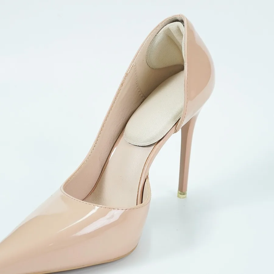 Wkładki do butów na obcasie w kształcie litery T 2w1, pogrubione antypoślizgowe podkładki na pięty z regulacją półrozmiaru, wkładki zapobiegające otarciom pięt.