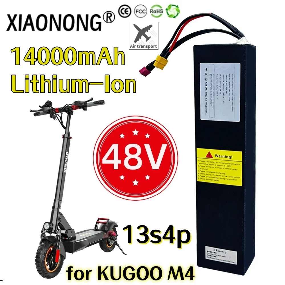 

18650 48V 14000mAh 13s4p for Kugoo M4 Original high-power 672Wh Li-ion Battery Pack M4 Electric Scooter Battery Built in BMS