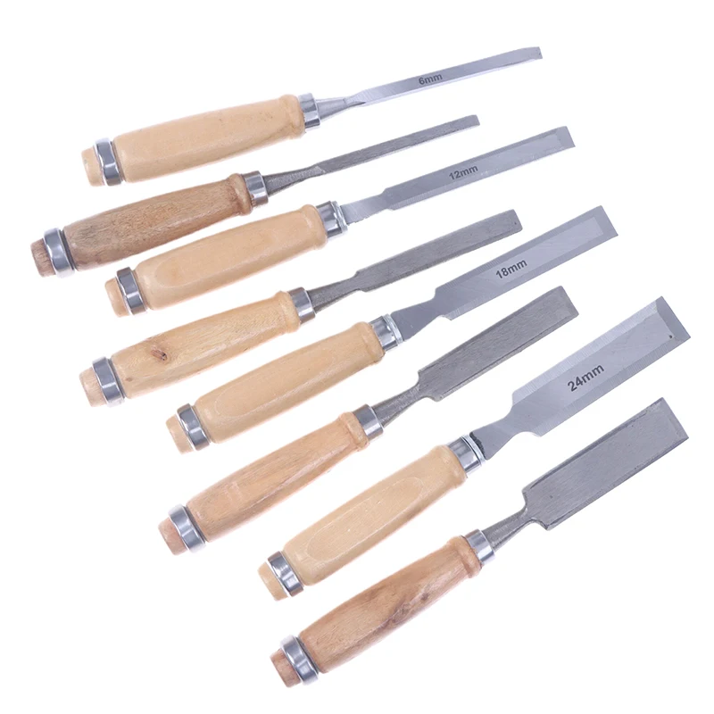 ~6/12/18/24mm 4 Pcs Wood Carving Chisels Set Professional For Woodworking With Ergonomic Wood Carving Tools DIY Auxiliary Tools