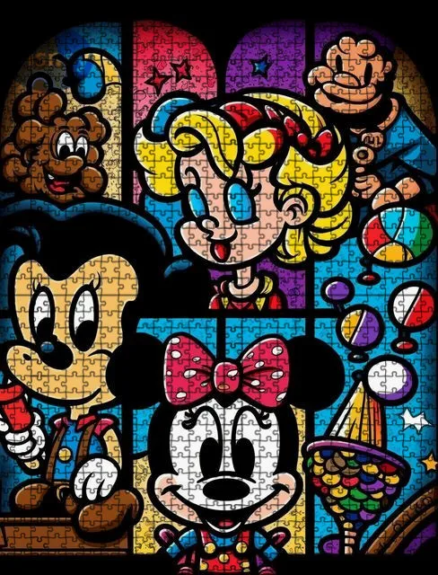 Mickey Mouse, Minnie Disney Ice Cream, 1000 Pieces Puzzle Puzzle for Children, Brainstorming Puzzle Game, Gift of Choice