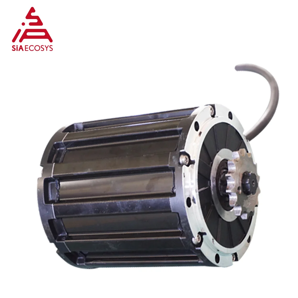 QSMotor 120 2000W 70H Sprocket Type 428 Mid Drive Motor For Electric Motorcycle From SIAECOSYS