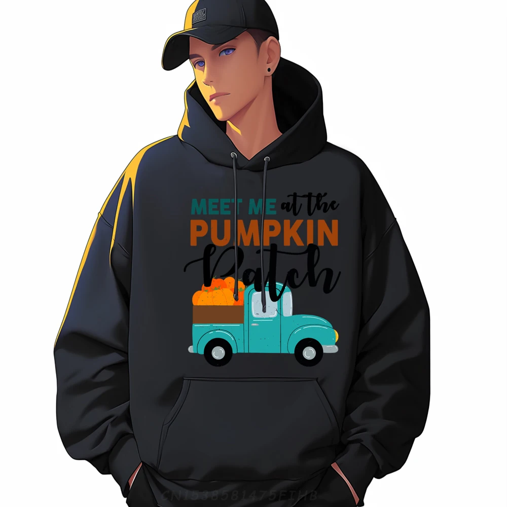 

Meet Me At The Pumpkin Patch Retro Truck Halloween Plain Pullover Hoodies Wholesale Camisetas Aesthetic