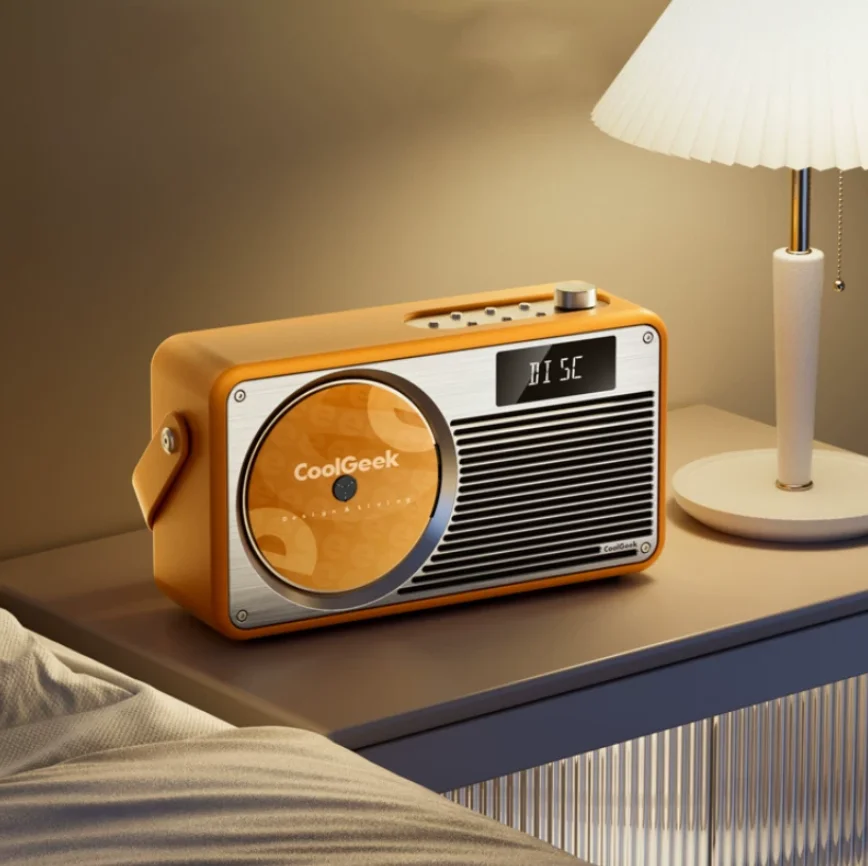 For CoolGeek VS-02 Premium Portable CD Player, HiFi Audiophile Pure Music Boombox with Bluetooth 5.0, Remote Control