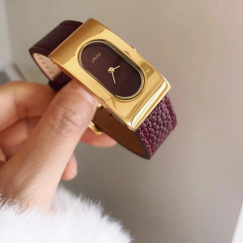 New luxury women's watch female personality rectangular simplicity high sense medieval small fragrance watch retro quartz watch