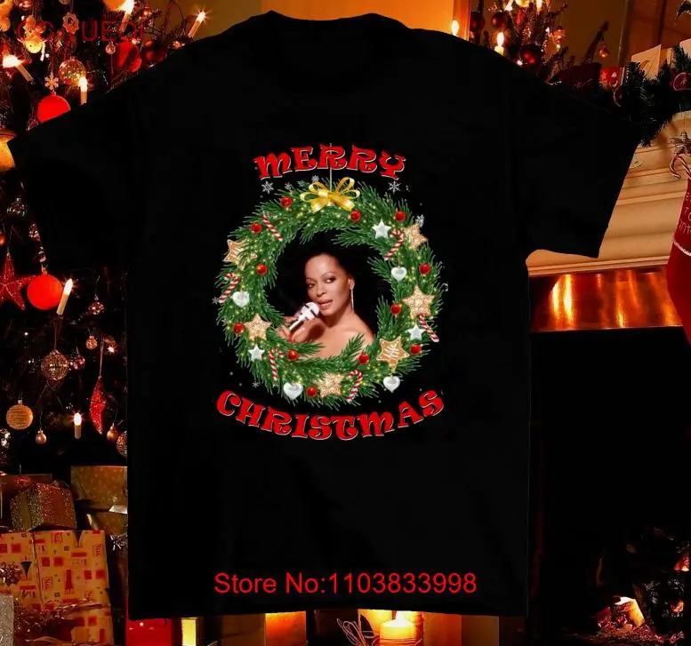 Frohe Weihnachten Diana Ross Geschenk für Weihnachten schwarz alle Größe Unisex Shirt süß