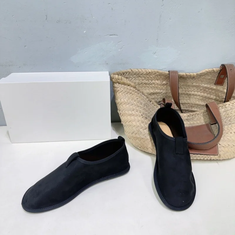 

Новый стиль 202, женские лоферы из натуральной кожи, с круглым носком, на плоской подошве, универсальные, удобные, повседневные, без шнуровки для