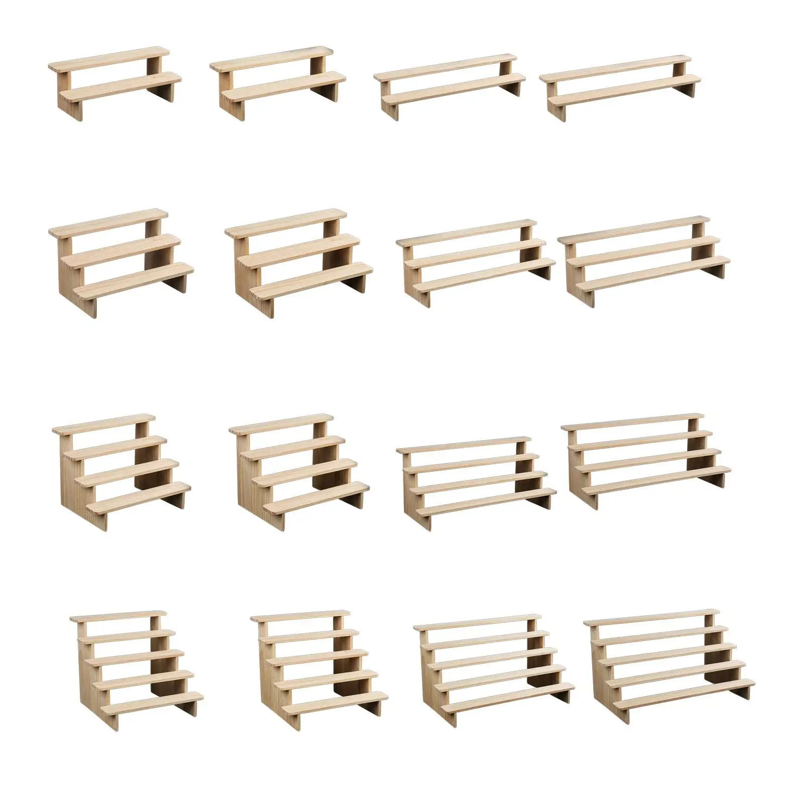 Natural Wood Tiered Display Stand for Organizing Cupcakes And More