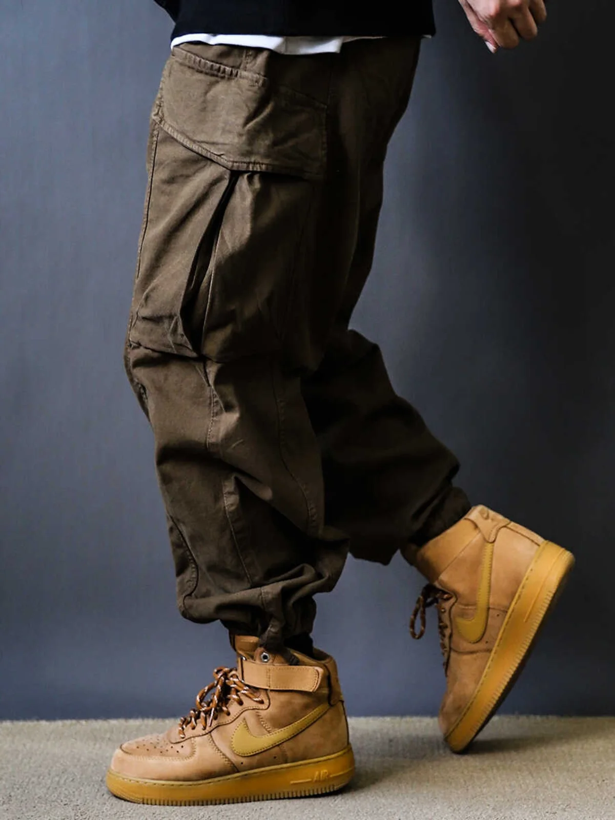 

Мужские повседневные рабочие брюки American Style: свободные, длинные, с манжетами, многокарманные, быстросохнущие, модные, трендовые, брендовые, весна-осень