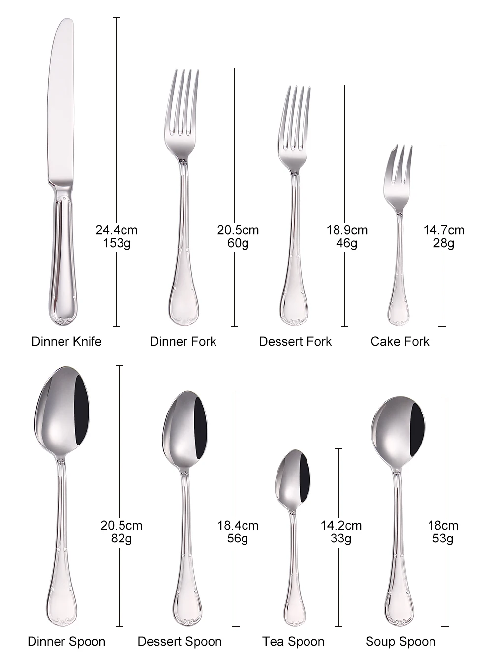 6/16/20Pcs Gold Plated Cutlery Set Stainless Steel 304 Tableware Mirror Dinner Set Elegant Knife Fork Spoon Western Flatware