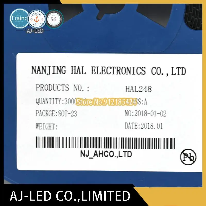 20 قطعة/الوحدة HAL248 منخفضة الطاقة الترانزستور المغناطيسي جميع القطب مايكرو قاعة الطاقة التبديل قاعة الاستشعار SMD SOT-23