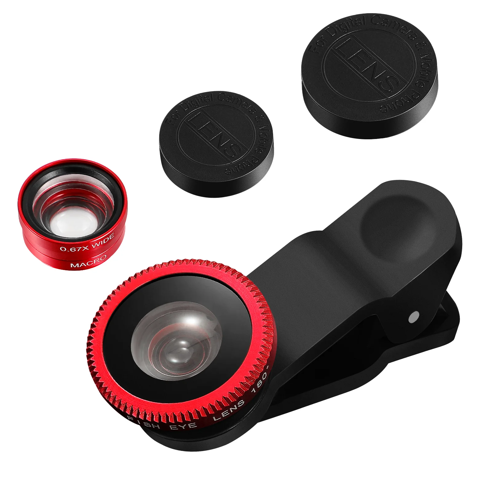 Cell Phone Mobile 3 in 1 Fish Macro Lens for Smartphone Fisheye Camera Wide Angle