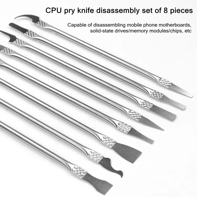 TE-13 8pcs Multifunctional CPU Prying Knife Mobile Phone Computer Chip Disassembly Electronics Repair Tools