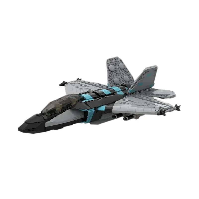 Building Block MOC-119456 Jet Fighter Aircraft Construction Model Ornament 845PCS Adult and Children Birthday Toy Christmas Gift