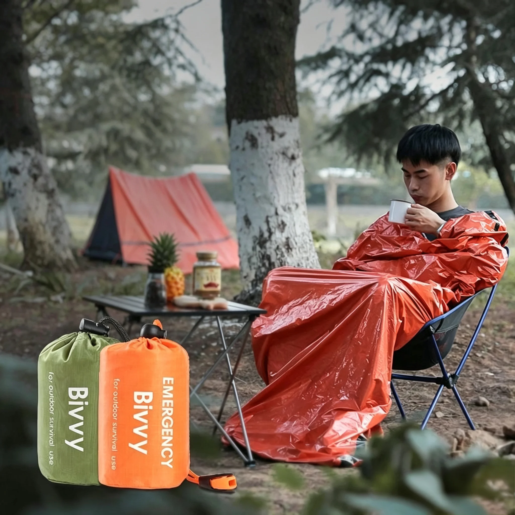 Emergency Sleeping Bag Survival Blanket Thermal Mylar Bivy Sack Lightweight Waterproof Portable Shelter For Camping Hiking