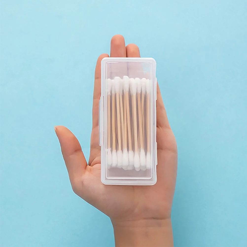 

4 Pcs Cotton Swab Container Dispenser Earrings Ball Pp Travel Case Holder for Rounds
