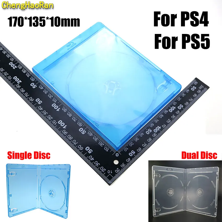 

ChengHaoRan 170*135*10mm CD Game Case Protective Box Compatible For PS4 PS5 Game Disk Holder CD DVD Discs Storage Box Cover