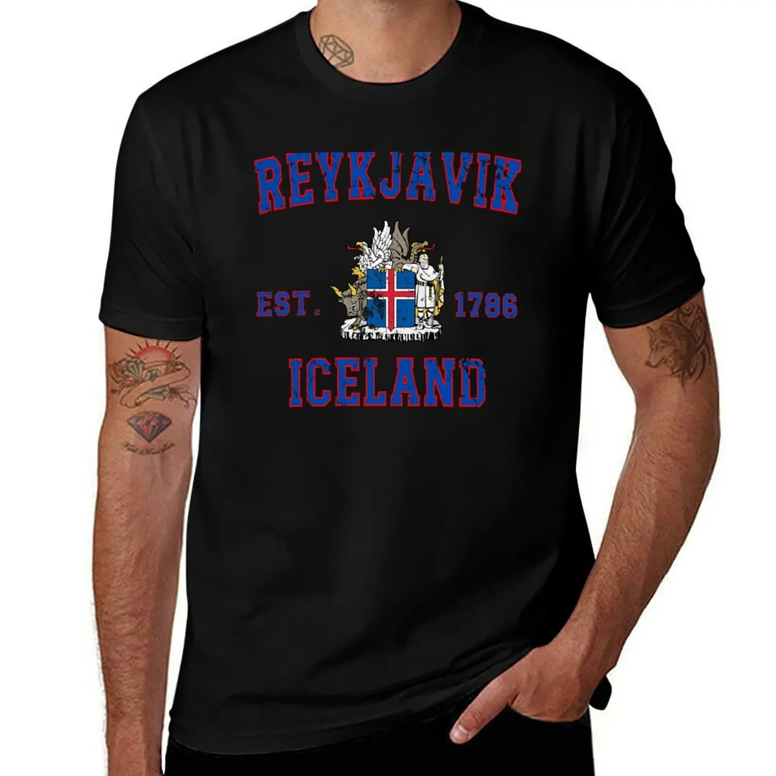 Reykjavik Iceland: Where Tradition Meets the Future Since 1786. T-Shirt Large Size Loose Casual Tee T-Shirt