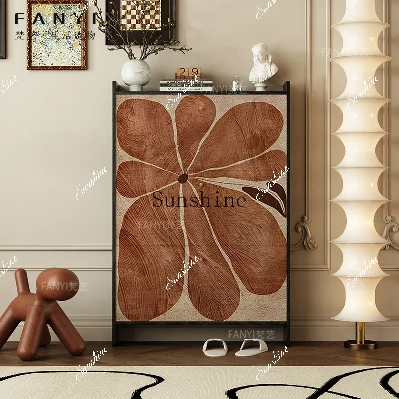 

Modern simple ultra-thin shoe cabinet, extremely narrow tipping bucket cabinet behind the entrance doorM