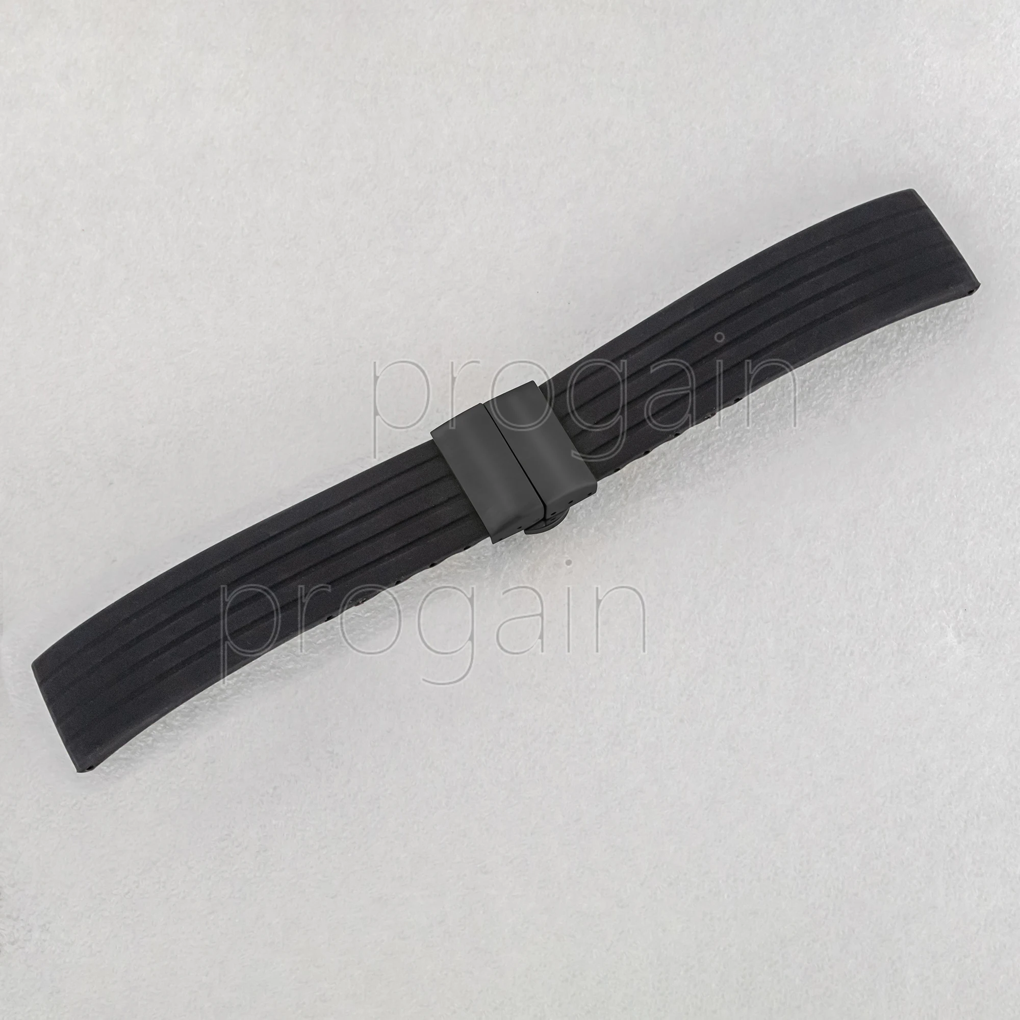 SKX007 Rubber Watch Strap 22mm Black Wristband Butterfly Buckle Watchband Fit Replacement Accessories Parts